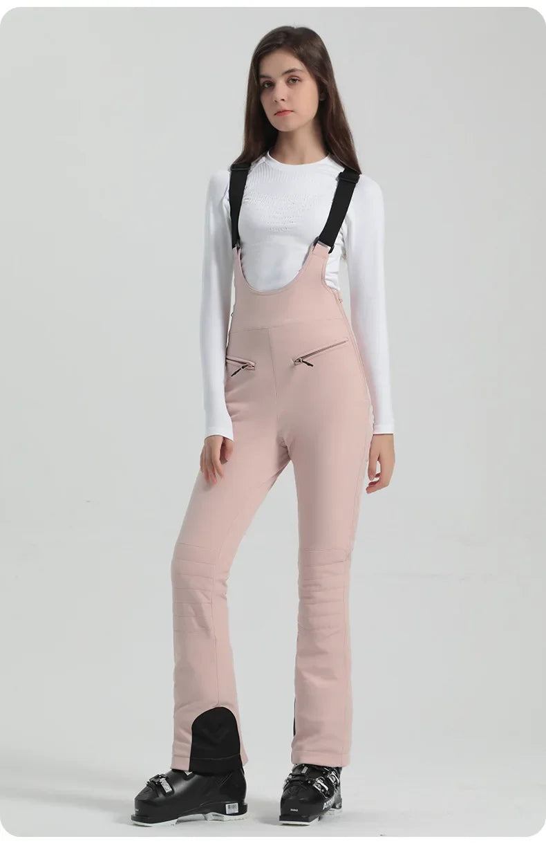 Winter New Skiing Pants 2025 Female Slim Snow Trousers Women Sport Windproof Ski Overalls Outdoor Mountain Snowboard Jumpsuits