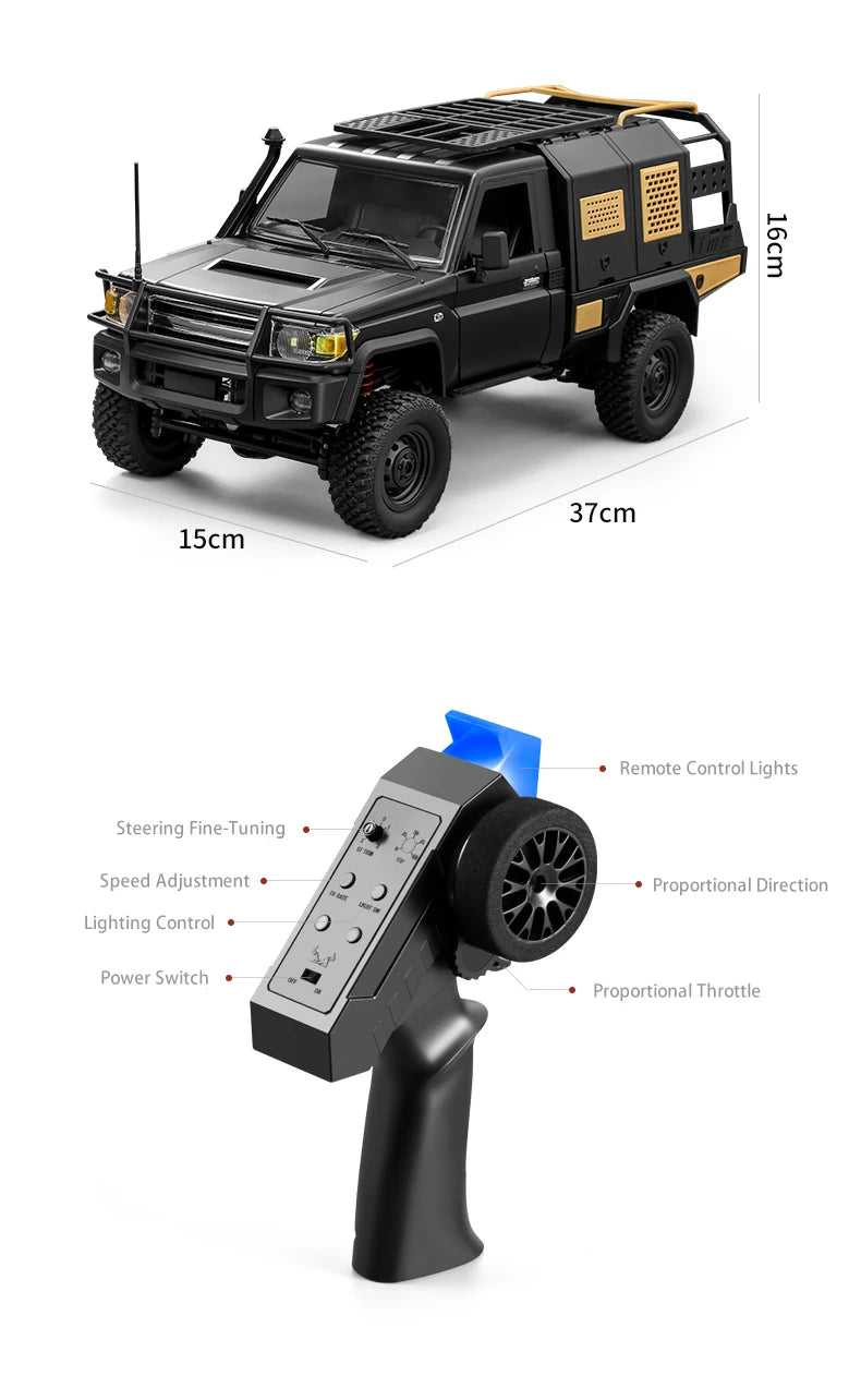 MN82S RC Crawler 1/12 Full Scale LC79 RC Pickup Short Truck 4WD Remote Control Climbing Off-road Car Toys for Kids Adults Gifts