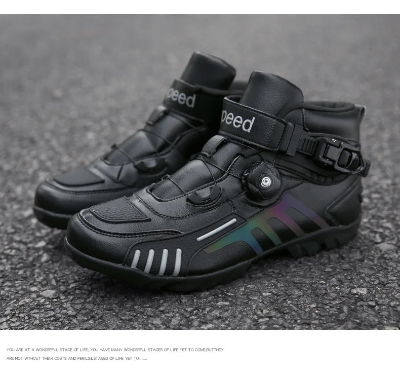 Motorcycle Boots Men Motocross Safety Protection Shoes Accessories Off-Road Racing Waterproof Anti Slip Short Boot motorcycles
