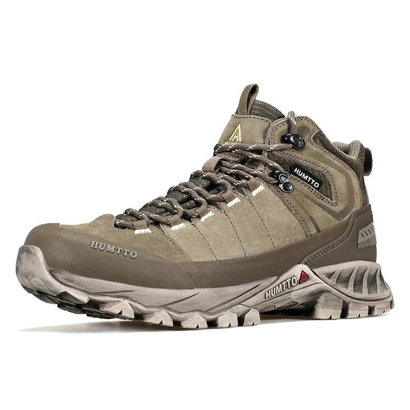 HUMTTO Hiking Shoes Men Trainers Outdoor Trekking Boots Mens Breathable Winter Men's Sports Shoes Leather Safety Work Sneakers