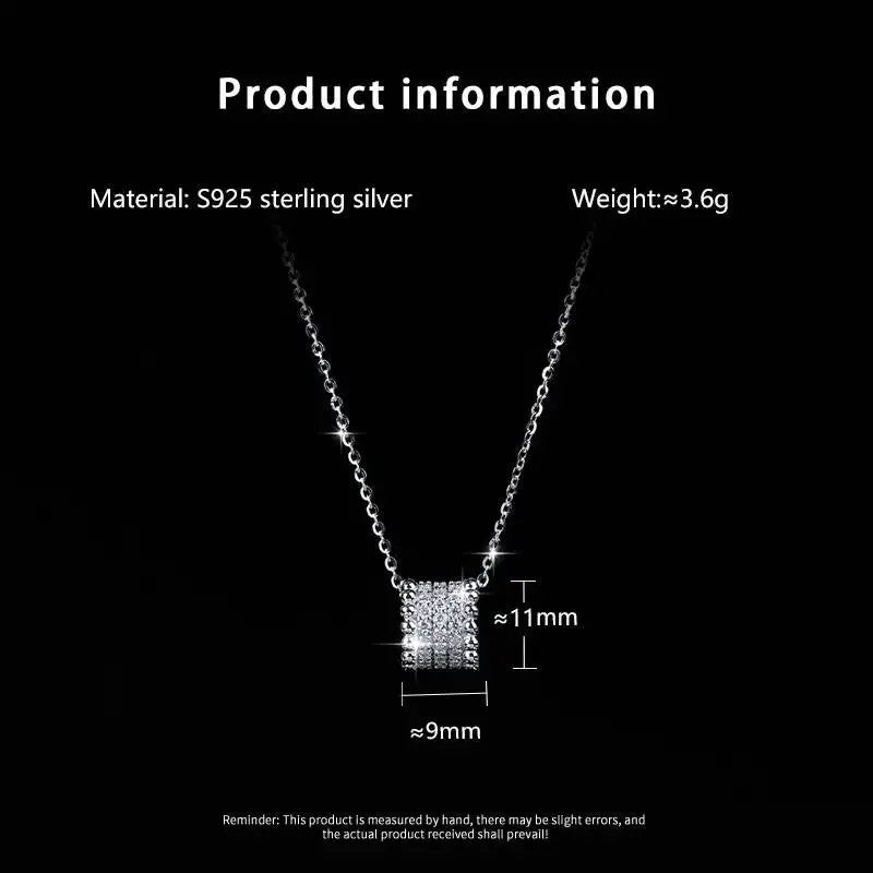 SG D VVS1 Moissanite Necklace 925 Sterling Silver Waist Pendant Necklace For Women Collarbone Chain Luxury Jewelry Gift