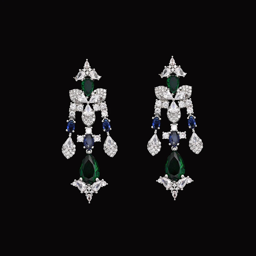 Women's necklace set cubic zirconia bridal jewelry Dubai wedding engagement party holiday jewelry accessories