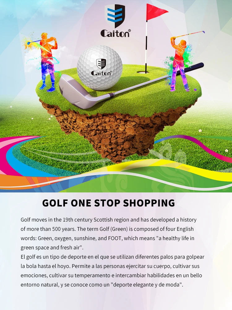 Caiton 100pcs 3-Layer Golf Balls - High Performance, Long Distance, Spin Control, Durable, High Accuracy - Training & All Levels
