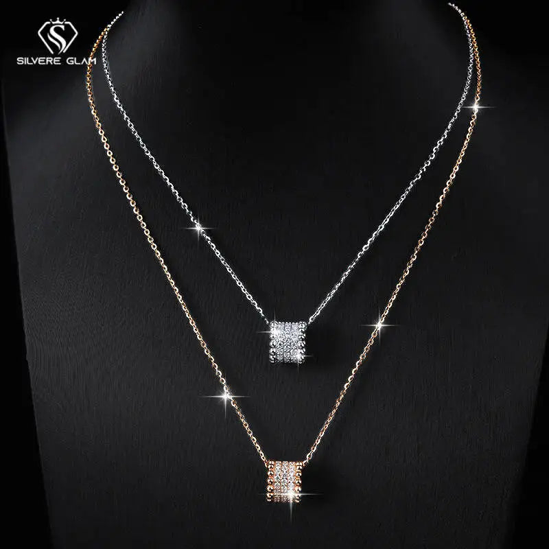 SG D VVS1 Moissanite Necklace 925 Sterling Silver Waist Pendant Necklace For Women Collarbone Chain Luxury Jewelry Gift