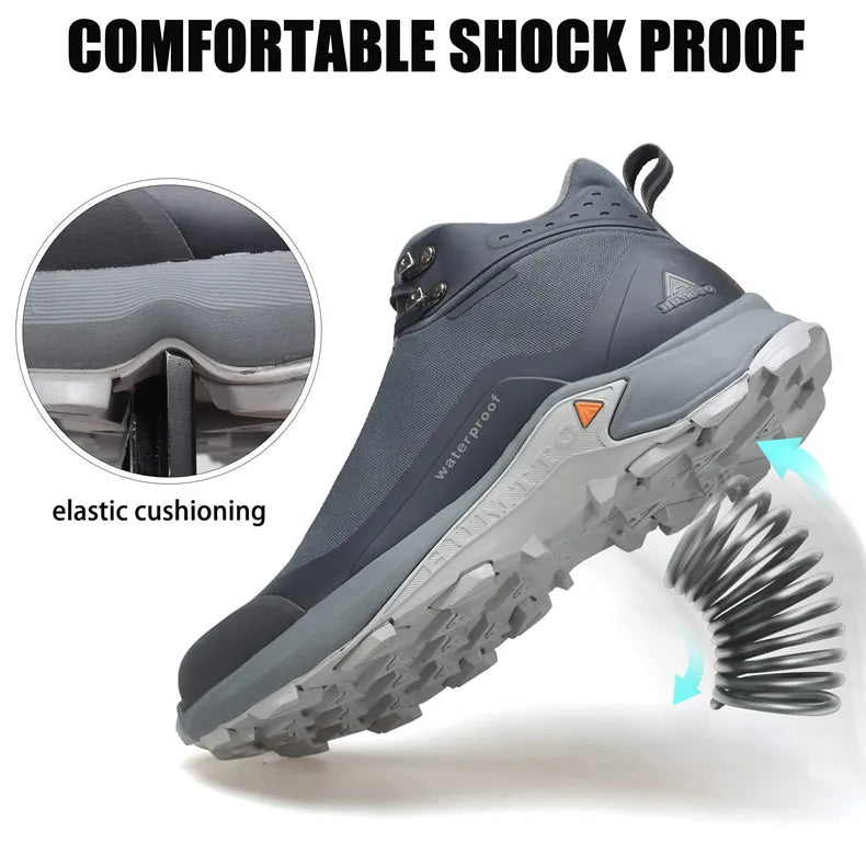 HUMTTO Waterproof Hiking Shoes for Men New Outdoor Mens Sneakers Winter Trekking Boots Male Camping Hunting Tactical Ankle Boots