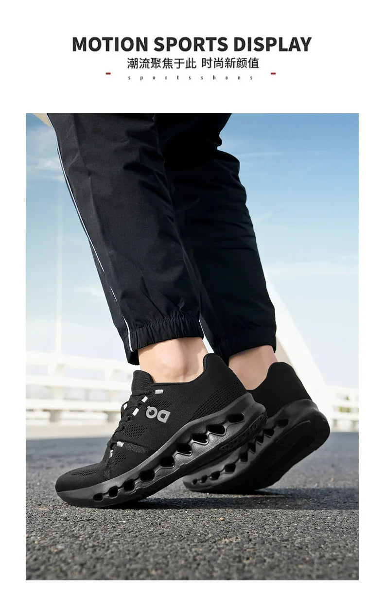 Men Casual Sports Running Shoes Marathon Air Cushion Breathable Lightweight Men Comfortable Athletic Nonskid Sneakers Outdoor