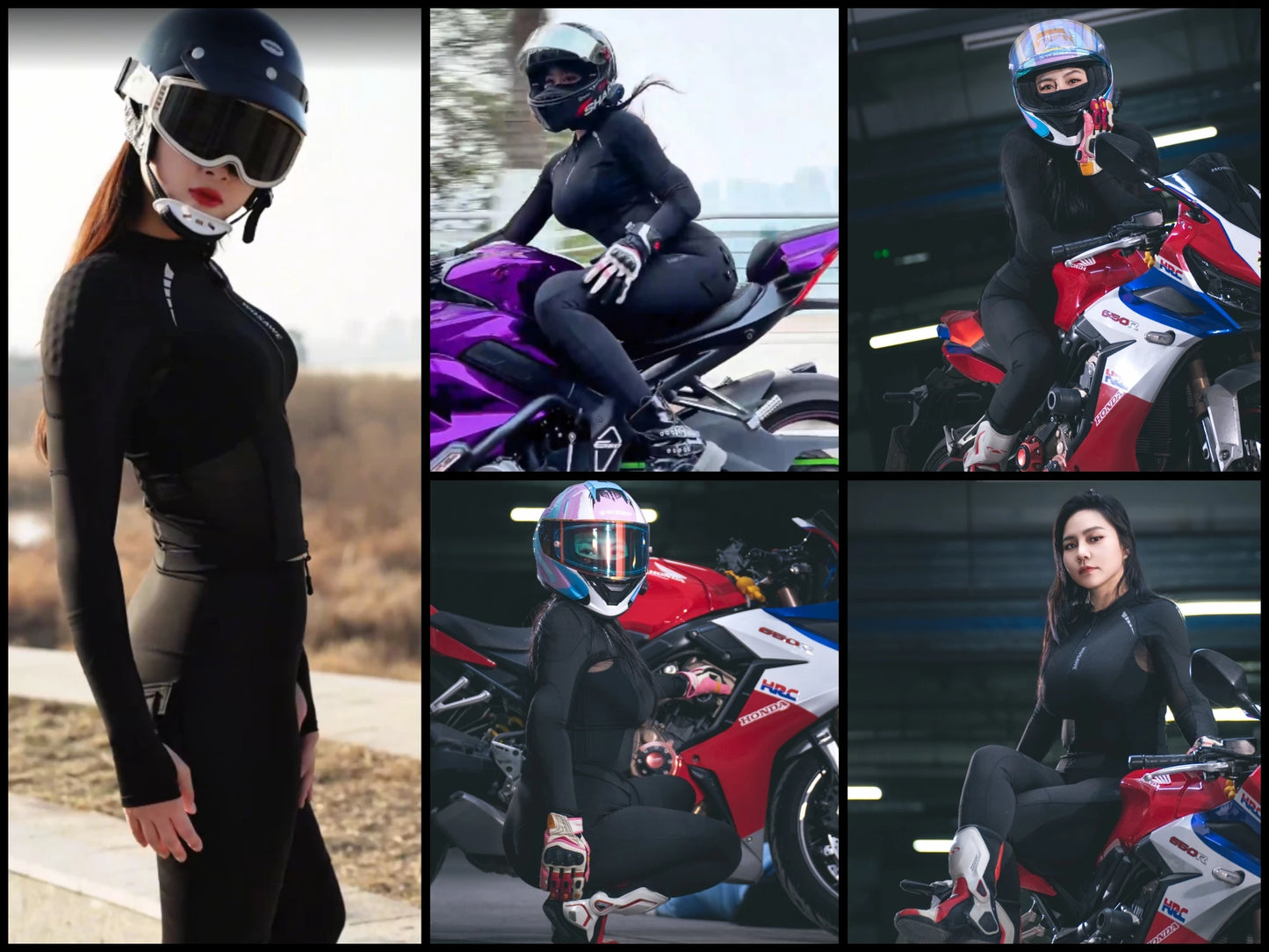 WOSAWE Women Motorcycle Jacket and Pants Set with Removable Pads Soft Protective Gear CE Certified Safety Moto Racing Clothes