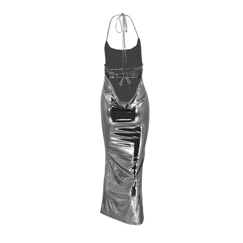 Sexy Summer Party Dresses Women New Solid Sleeveless Bodycon Backless Bandage Dress Fashion Streetwear Club Elegant Female Dress