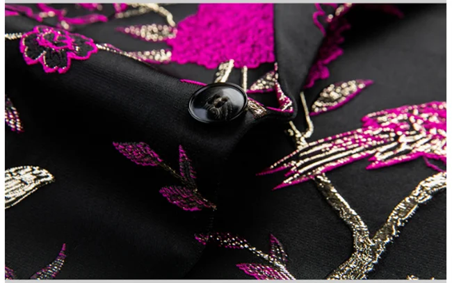 New Men Fashion Trend Wedding Party Jacquard Suit Jacket Single-breasted Slim Blazer Singer Host Stage Performance Dress Coats