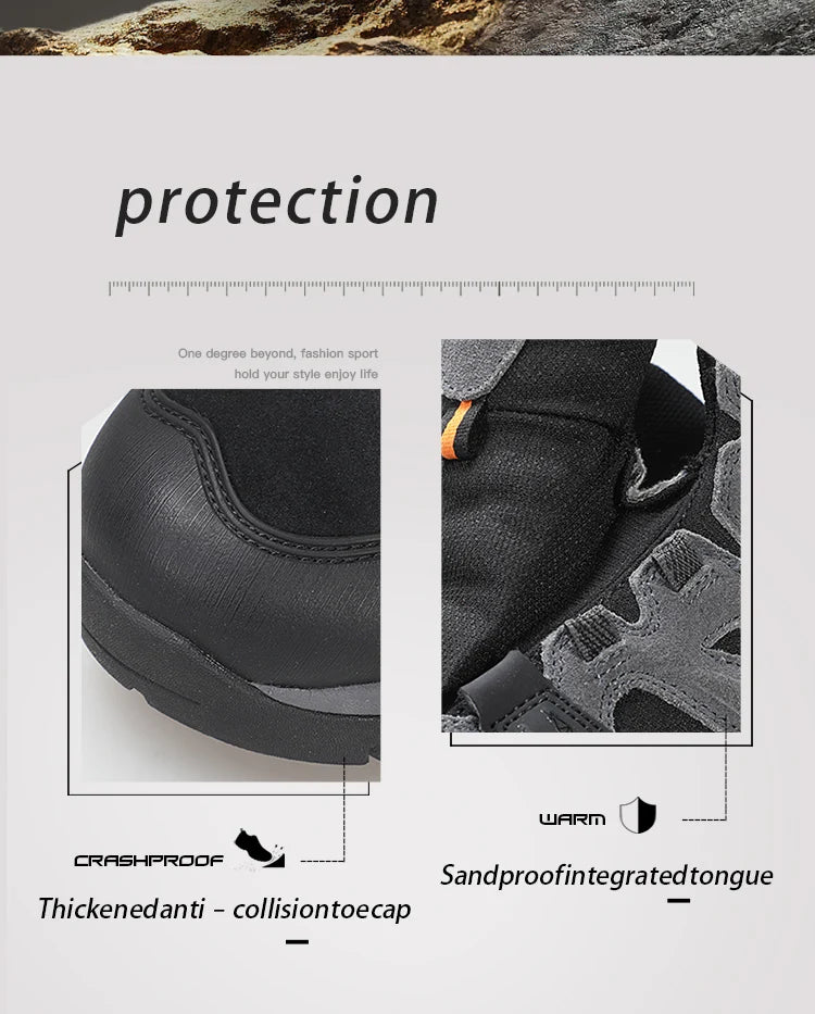 HUMTTO Waterproof Womens Hiking Shoes Luxury Designer Boots for Women Outdoor Climbing Trekking Sneakers New Leather Ankle Boots