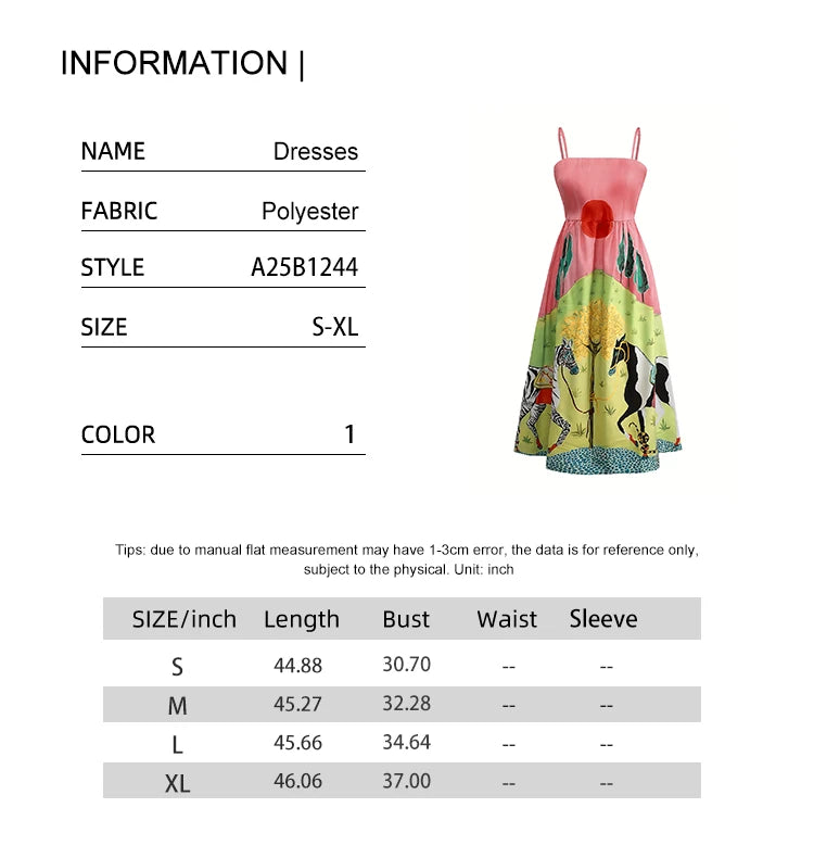 Elegant Animal Print Sleeveless One-Piece Summer Dress for Women Sensational Design Ladies Sling Fashion