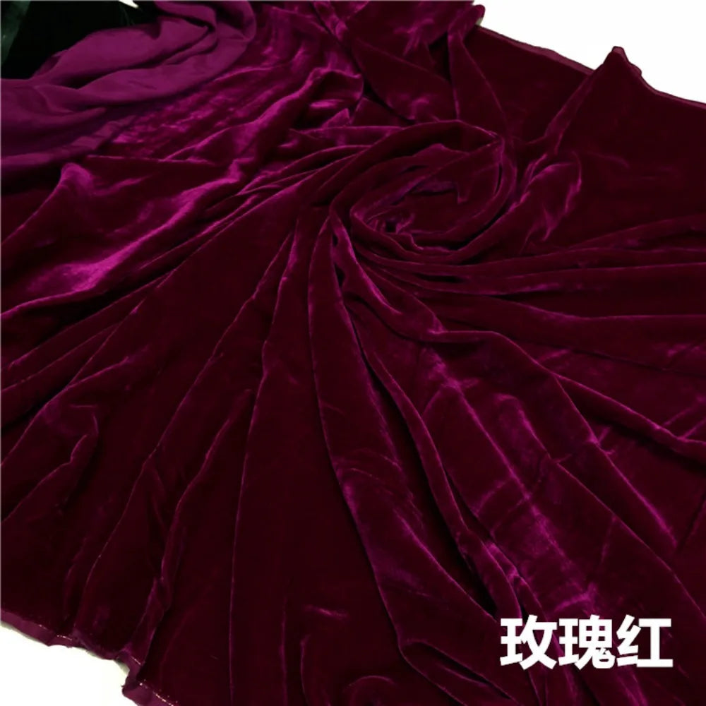 1/3/5 yard Mulberry Silk Velvet by the Yard Garment Fabrics Cheongsam with Cloth Lady's Velvet Robe Evening Dress White Blue Red