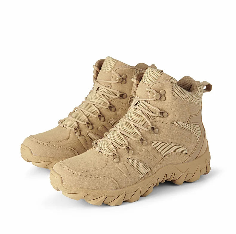 CHRLCK Tactical Boots Outdoor Sports Men's Trekking Boots Waterproof Hiking Shoes Shock Absorbing Anti-slip Sneakers Male