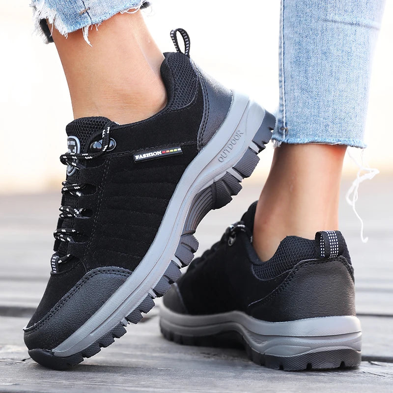 Hiking Shoe Outdoor Retro SuedeTactical Platform Women's Sneakers Spring Autumn New 2025 Anti Slip Mountaineering Camping Shoes