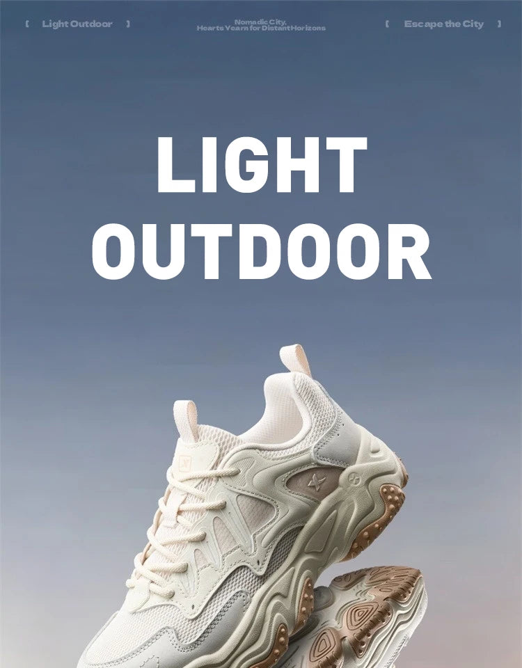 Xtep Youmu Women's Casual Shoes 2025 Summer Lightweight Breathable Thick-soled All-matched Retro Leisure Shoes 875218320009