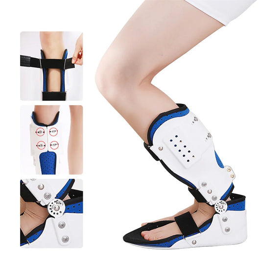 Adjustable Ankle Brace Foot Drop Corrector Ankle Joint Fixation Varus Valgus Calf Fracture Fixer Breathable Leg Feet Support