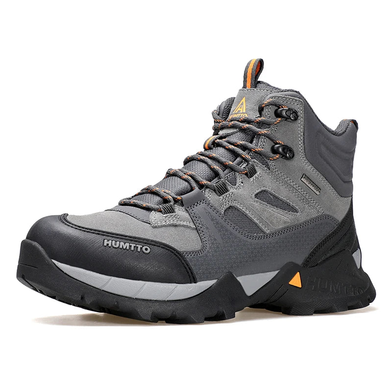 HUMTTO Hiking Shoes Men Trainers Outdoor Trekking Boots Mens Breathable Winter Men's Sports Shoes Leather Safety Work Sneakers