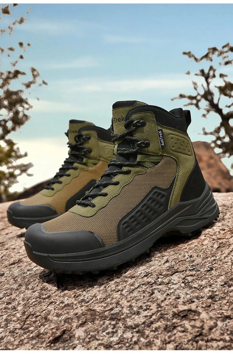 Large Size 47 Men's Hiking Shoes Outdoor Trekking Casual Tactical Boots Waterproof Fabric Mountain Climbing Shoes Hunting Boots
