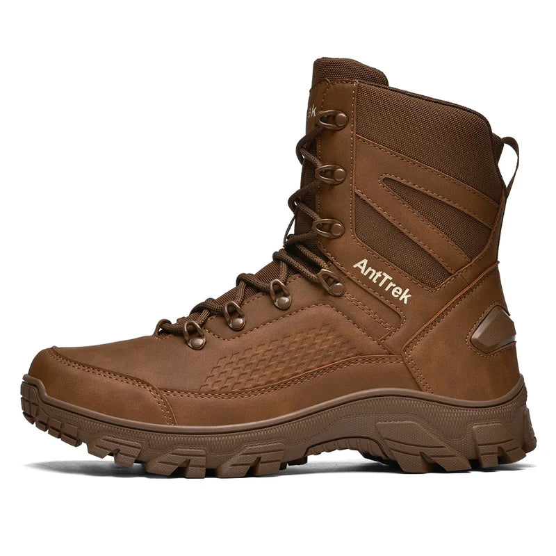 High Quality Fashion Brown Men's Hiking Boots Plus Size 46 Outdoor Tactical Boots Men Non-slip Trekking Boots for Men 2026