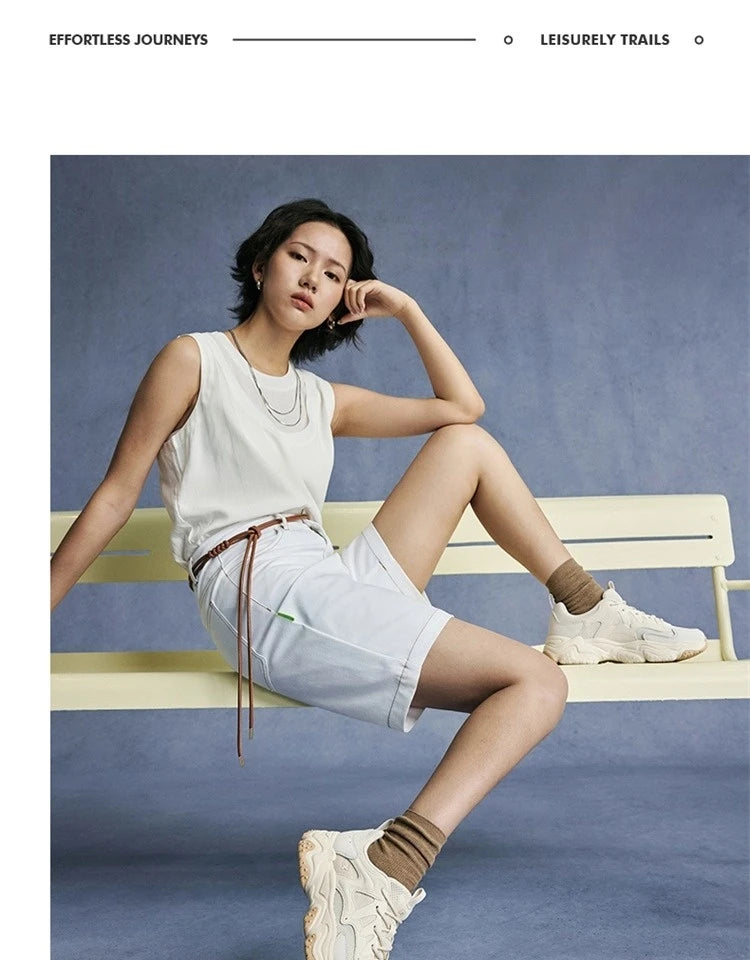 Xtep Youmu Women's Casual Shoes 2025 Summer Lightweight Breathable Thick-soled All-matched Retro Leisure Shoes 875218320009
