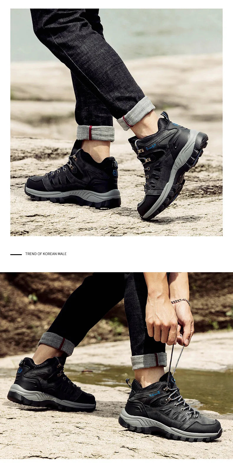 Outdoor Hiking Shoes Men and Women High-top Climbing Boots Non-slip Wear-resistant Trekking Shoes for Men 2024 Autumn Winter