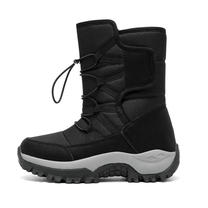 Women's Anti-Slip High-Top Trekking Boots Plush Warm Snow Shoes for Outdoor Hiking Mountain Climbing Winter Outdoor Activities