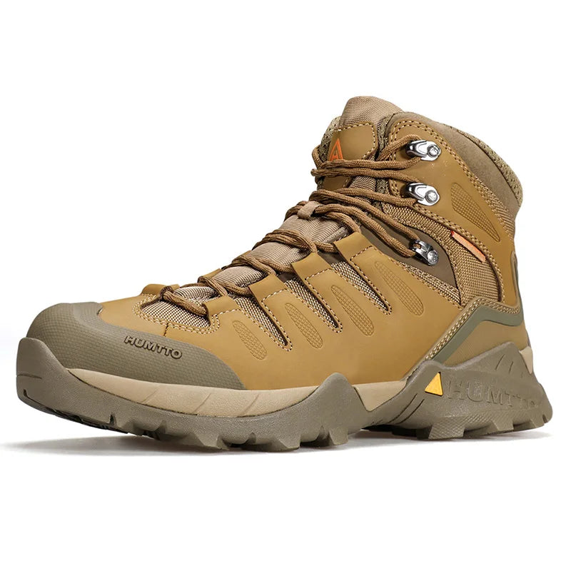 HUMTTO Hiking Shoes Men Trainers Outdoor Trekking Boots Mens Breathable Winter Men's Sports Shoes Leather Safety Work Sneakers