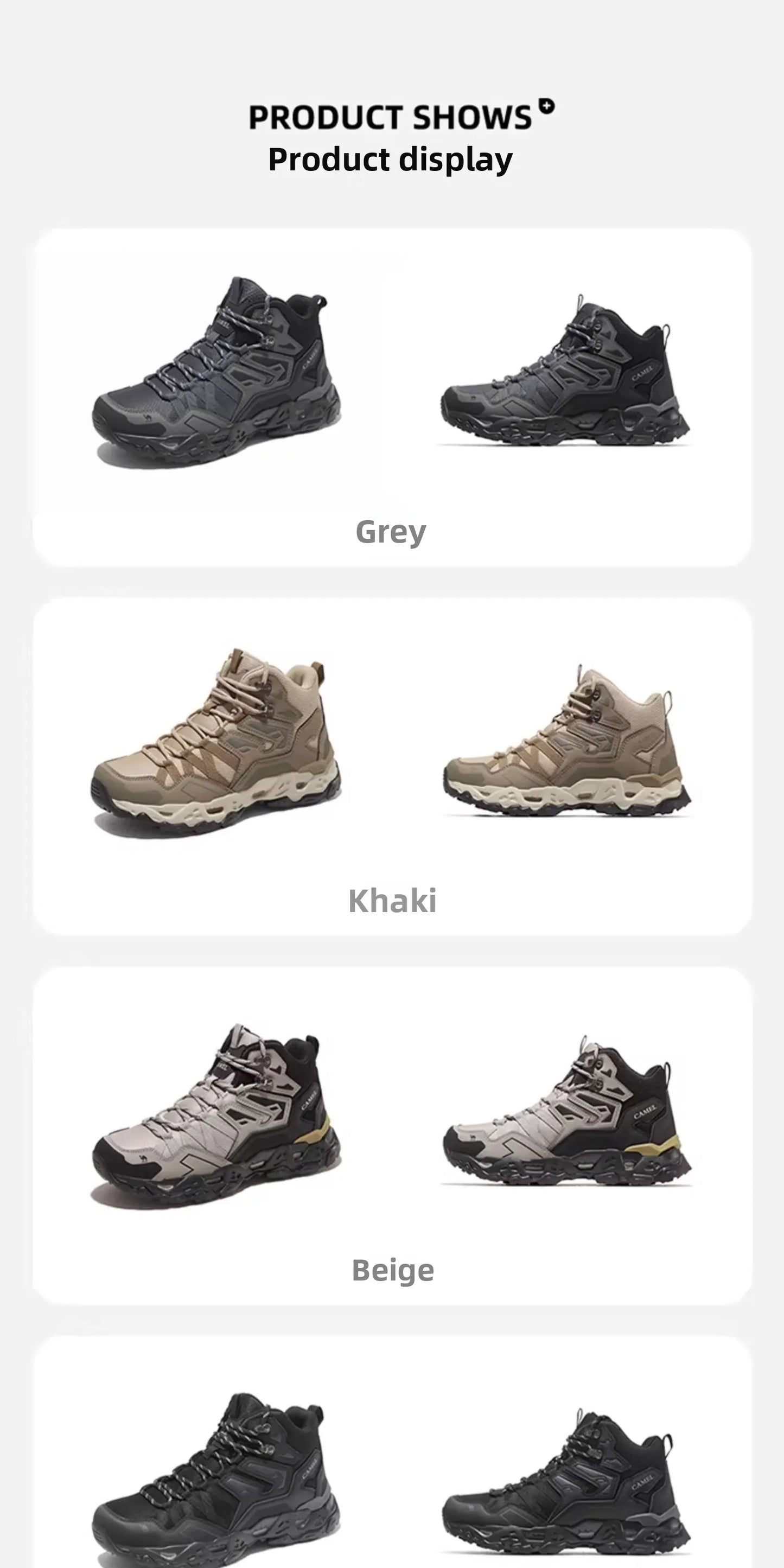 Golden Camel Men's Outdoor Hiking Boots High-Top Lace-Up Non-slip Sports Casual Trekking Boot 2025 Winter Suede Warm Women Shoes