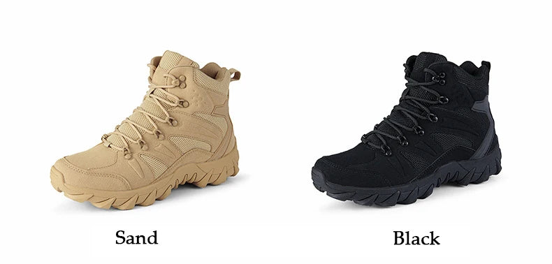 CHRLCK Tactical Boots Outdoor Sports Men's Trekking Boots Waterproof Hiking Shoes Shock Absorbing Anti-slip Sneakers Male