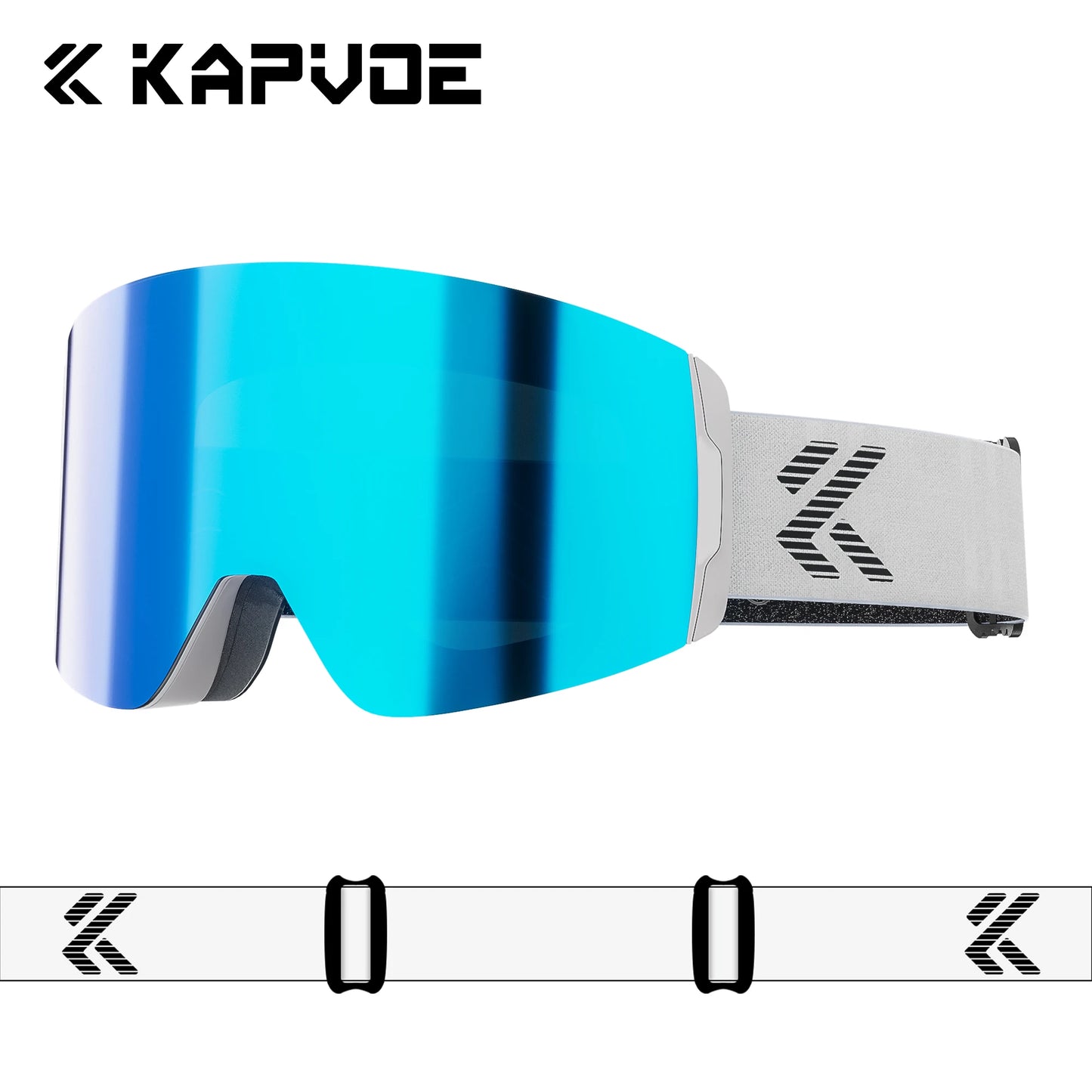 KAPVOE Ski goggles Anti-fog Skiing goggles Photochromic Outdoor Sports Magnetic Glasses Winter Snowboard Snowmobile Equipment