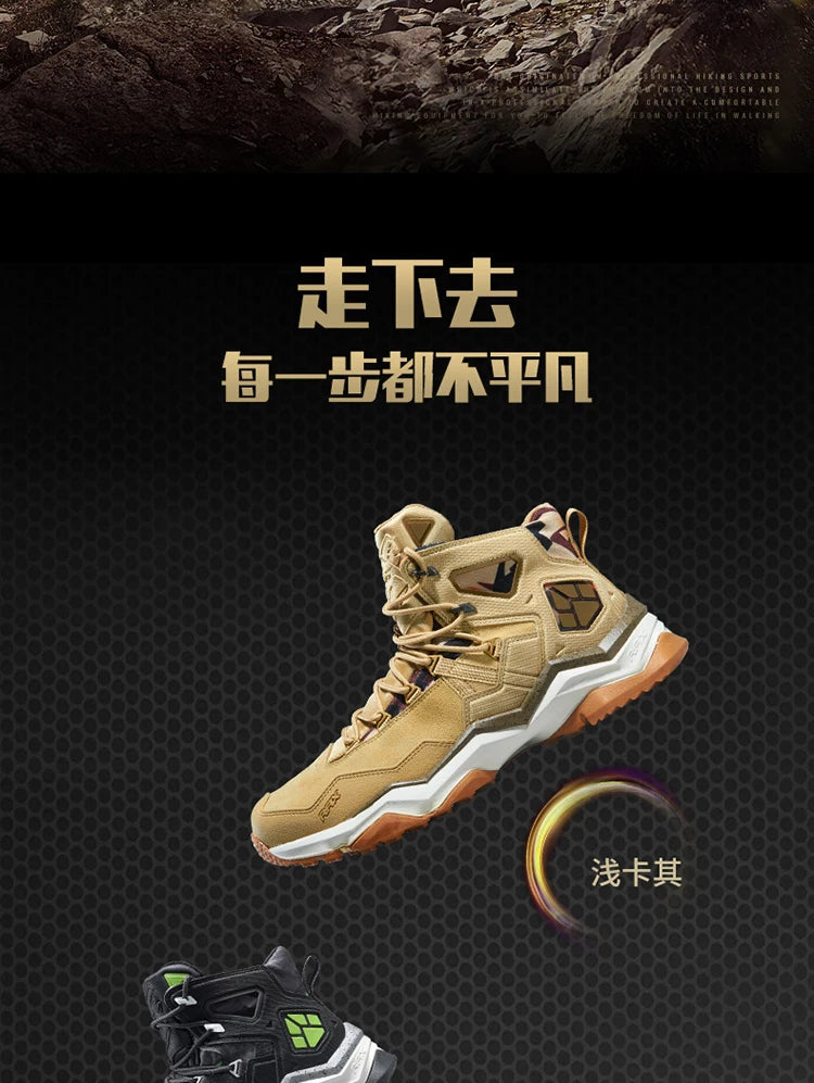 RAX Men Hiking Shoes Mid-top Waterproof Outdoor Sneaker Men Leather Trekking Boots Trail Camping Climbing Hunting Sneakers Women