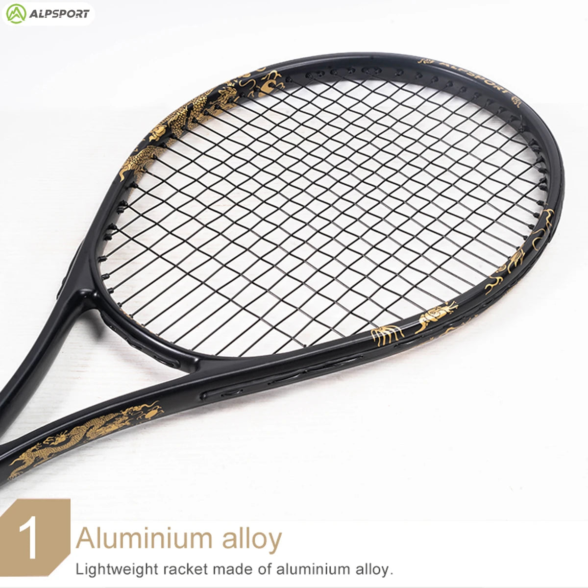ALPSPORT T800 Carbon Fiber Tennis Racket 18K, Professional Training Racket with Bag & Adjustable Strap (Men & Women)