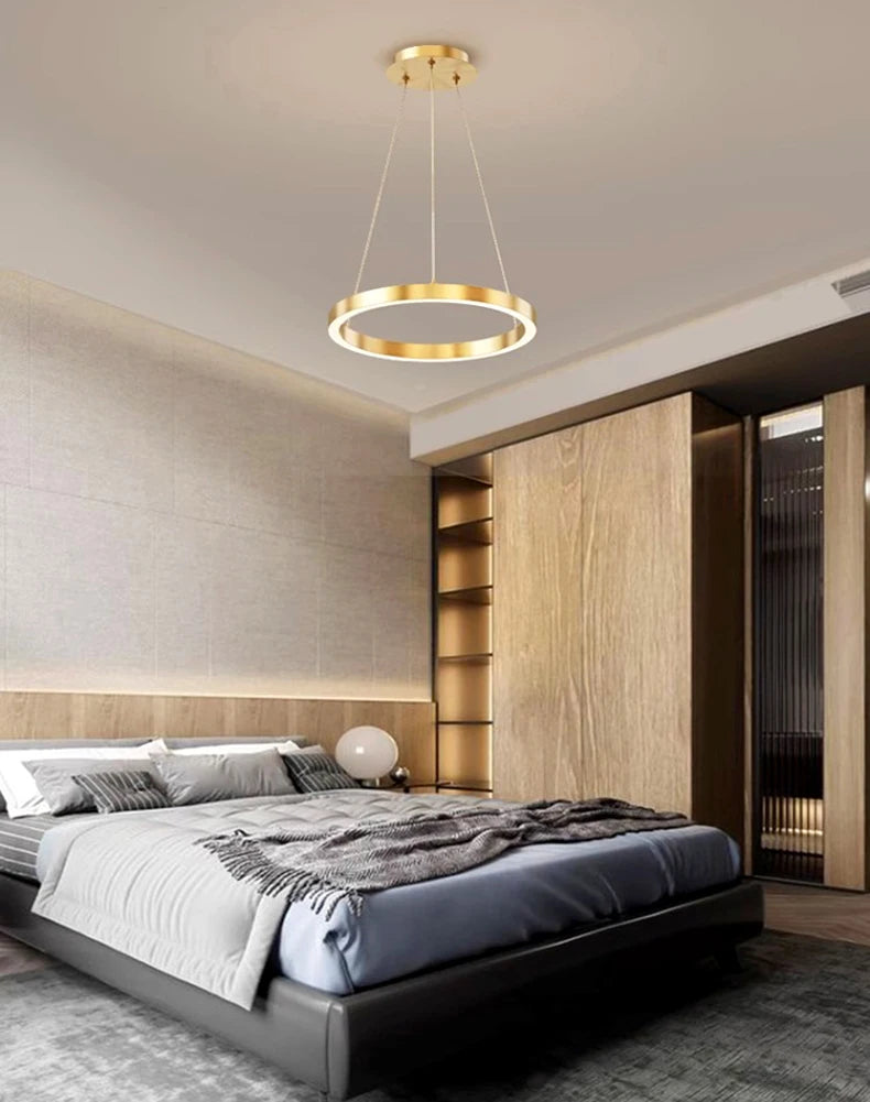 Modern home decor ring led lights pendant light lamps for living room Chandeliers for dining room hanging light indoor lighting