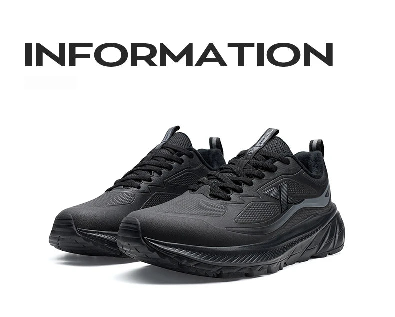 Xtep Male's Cotton Shoes 2025 Winter New Arrival Strong Wrapping Comfortable Lace Up Cushion Durability Sneakers 875419370017