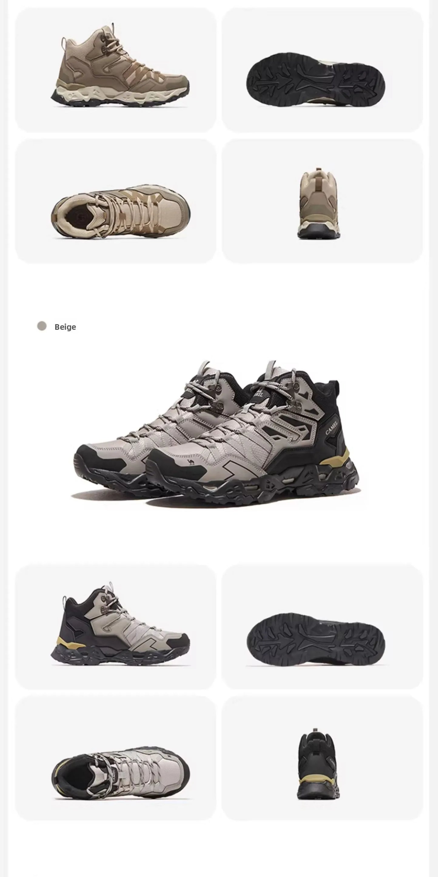 Golden Camel Men's Outdoor Hiking Boots High-Top Lace-Up Non-slip Sports Casual Trekking Boot 2025 Winter Suede Warm Women Shoes